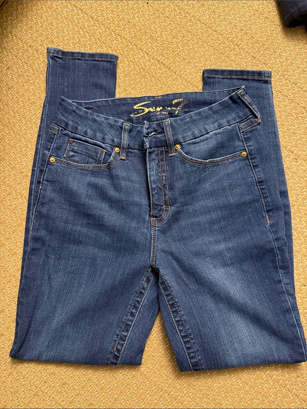 Seven7 Women's Dark Indigo Skinny Jeans